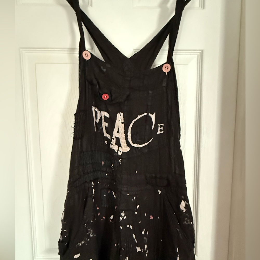 Magnolia Pearl Black Peace Women's Overalls - Picture 9 of 9